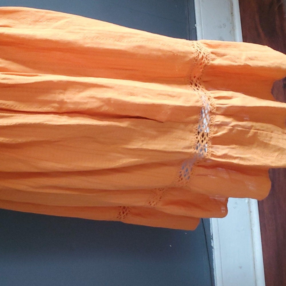 Knox Rose woman's orange buttondown dress size M - Picture 7 of 14